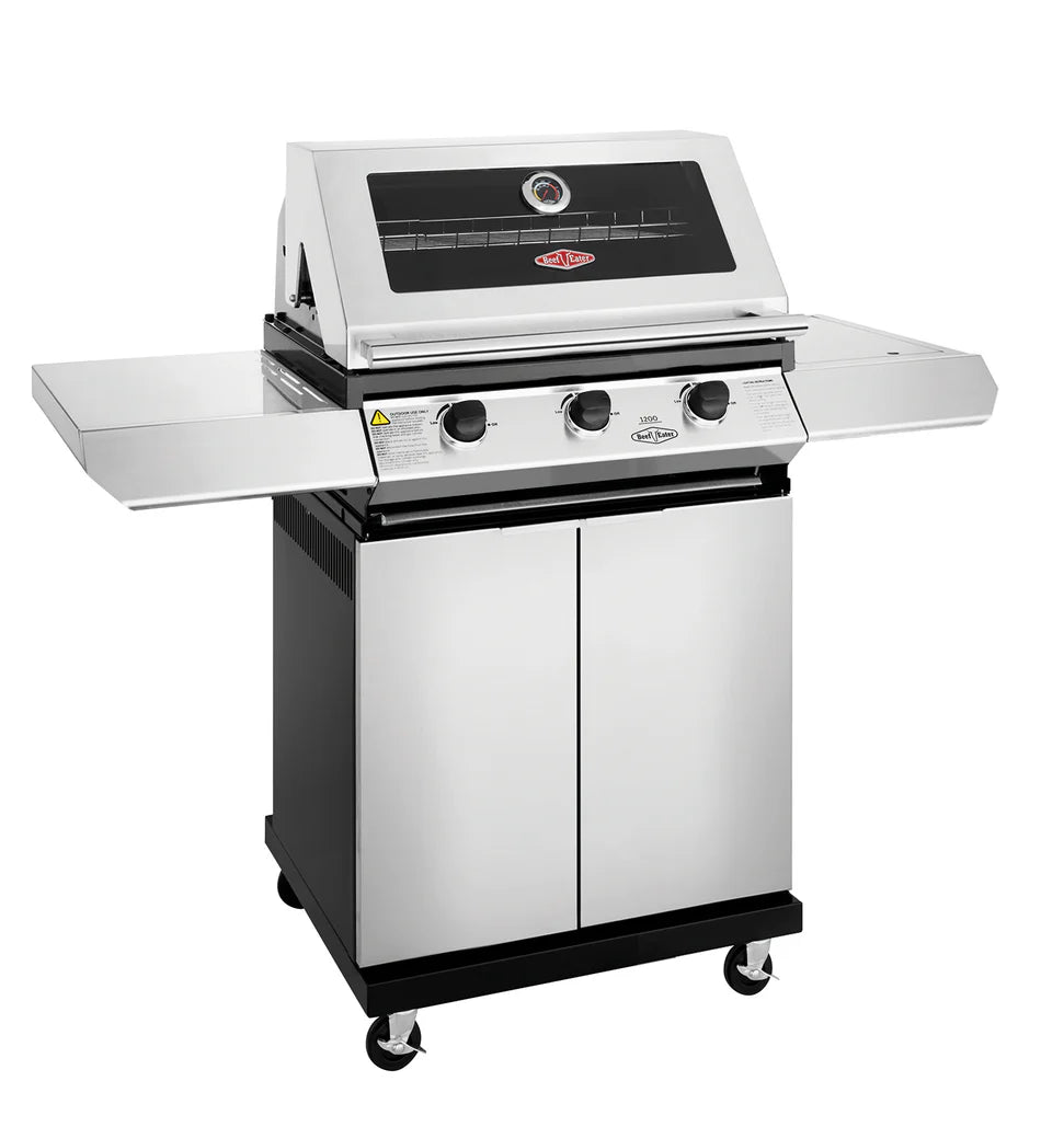 Beefeater 1200S Series - 3 Burner BBQ & Side Burner Trolley