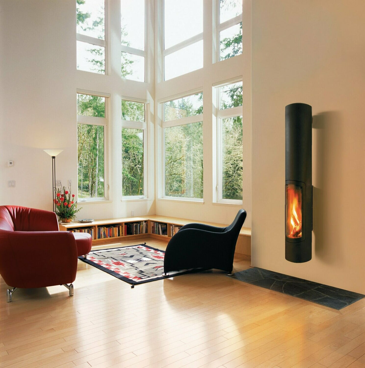 Slimfocus Wall Mounted Wood Burning Fire