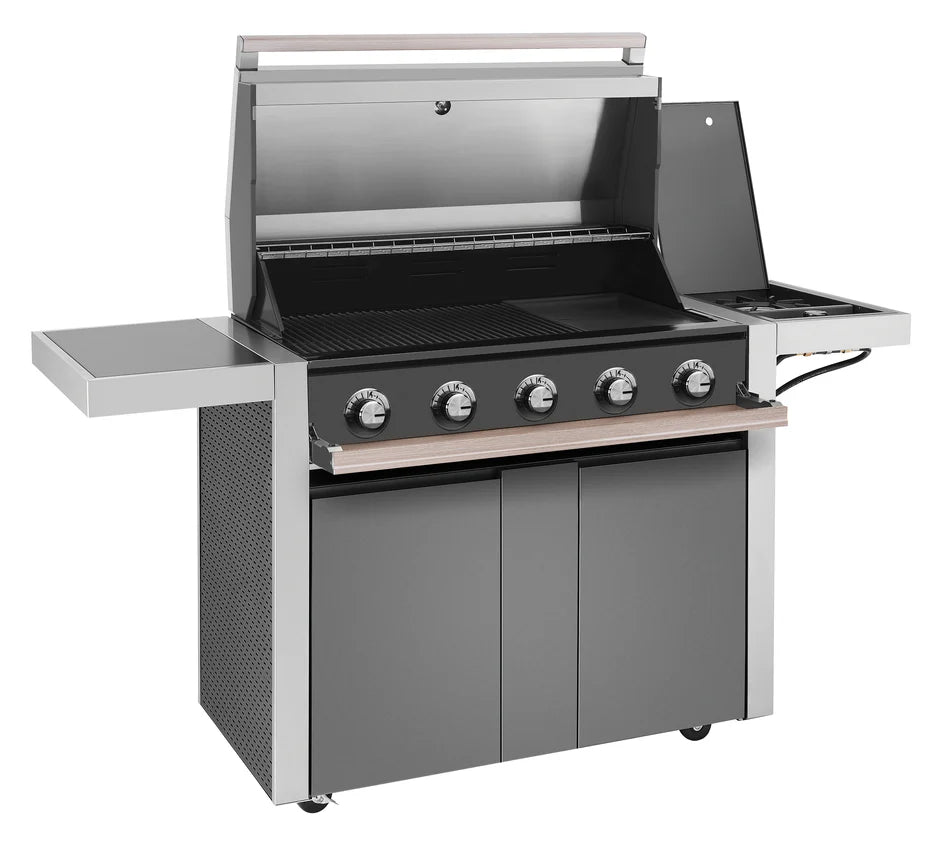 Beefeater 1500 Series - 5 Burner BBQ & Side Burner Trolley