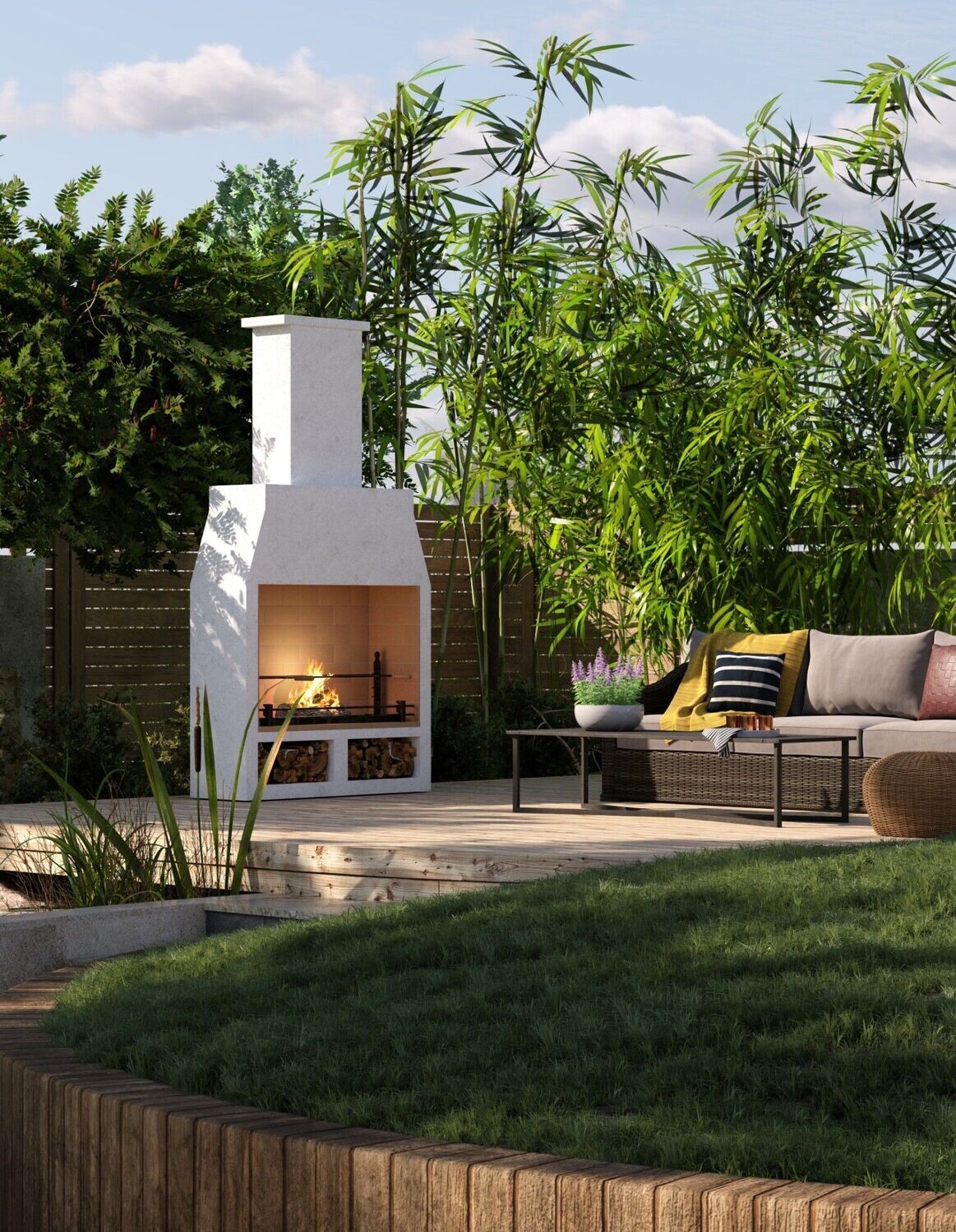 Schiedel 1200 (Large) Outdoor Fireplace