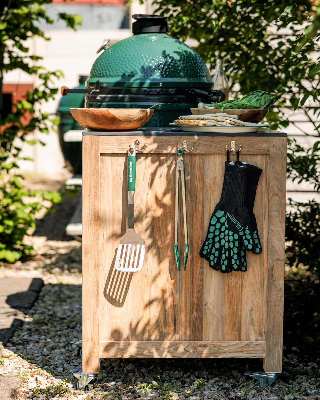 Big Green Egg Teak Kitchen