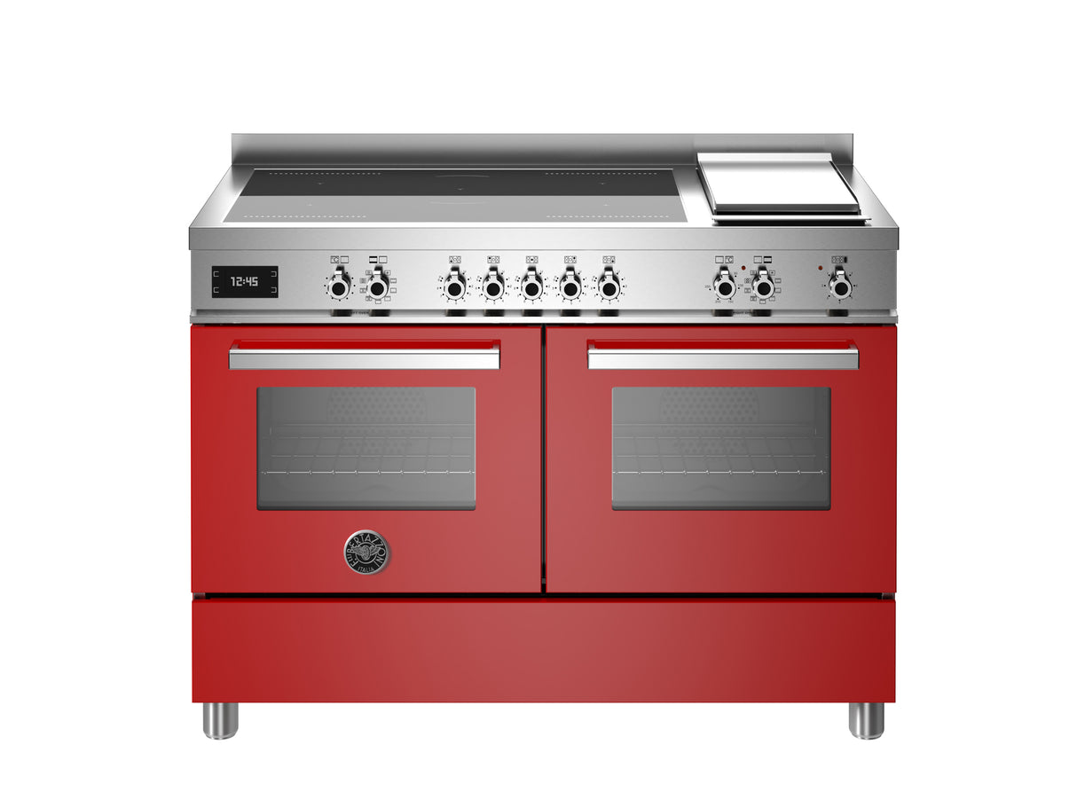 Bertazzoni Professional 120 cm Induction Top + Griddle, Electric Double Oven