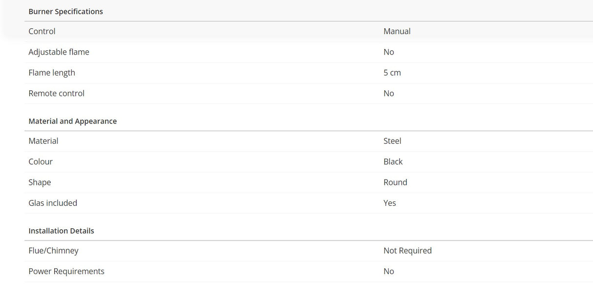 Southwark Round Tabletop Bioethanol Fireplace