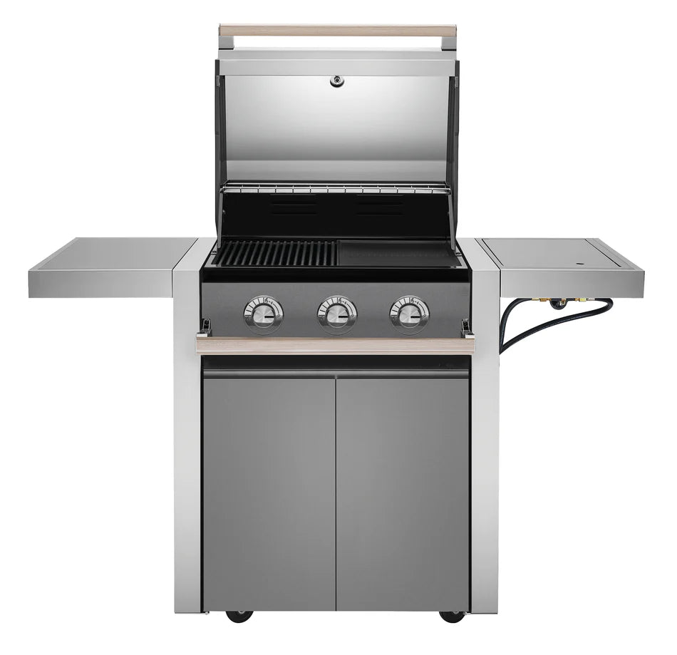 Beefeater 1500 Series - 3 Burner BBQ & Side Burner Trolley