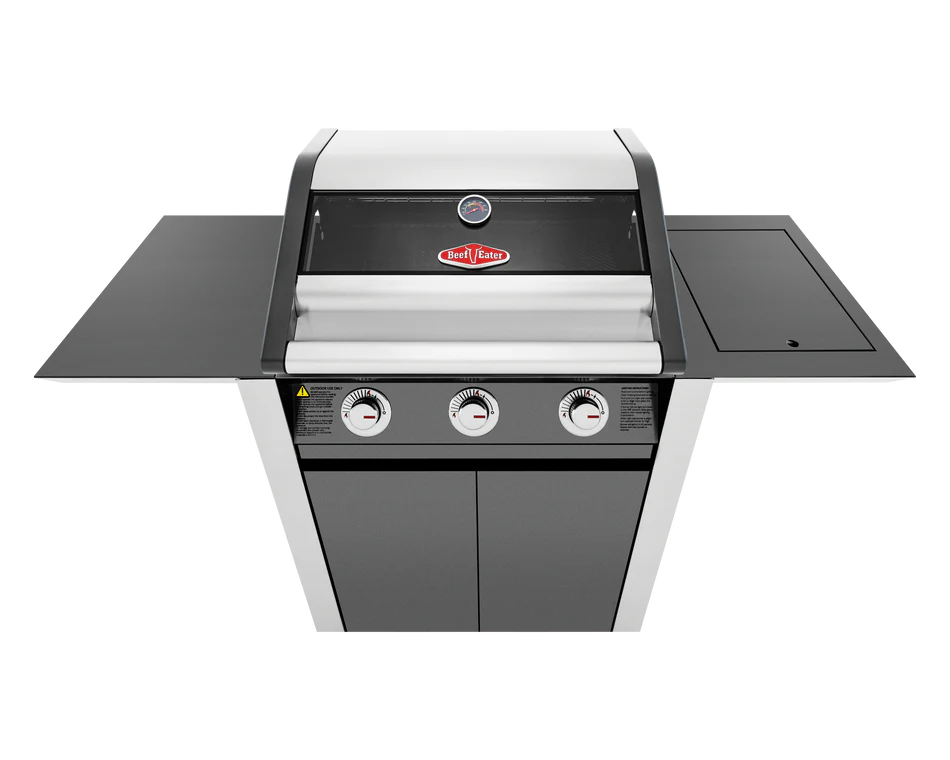 Beefeater 1600E Series - 3 Burner BBQ & Side Burner Trolley