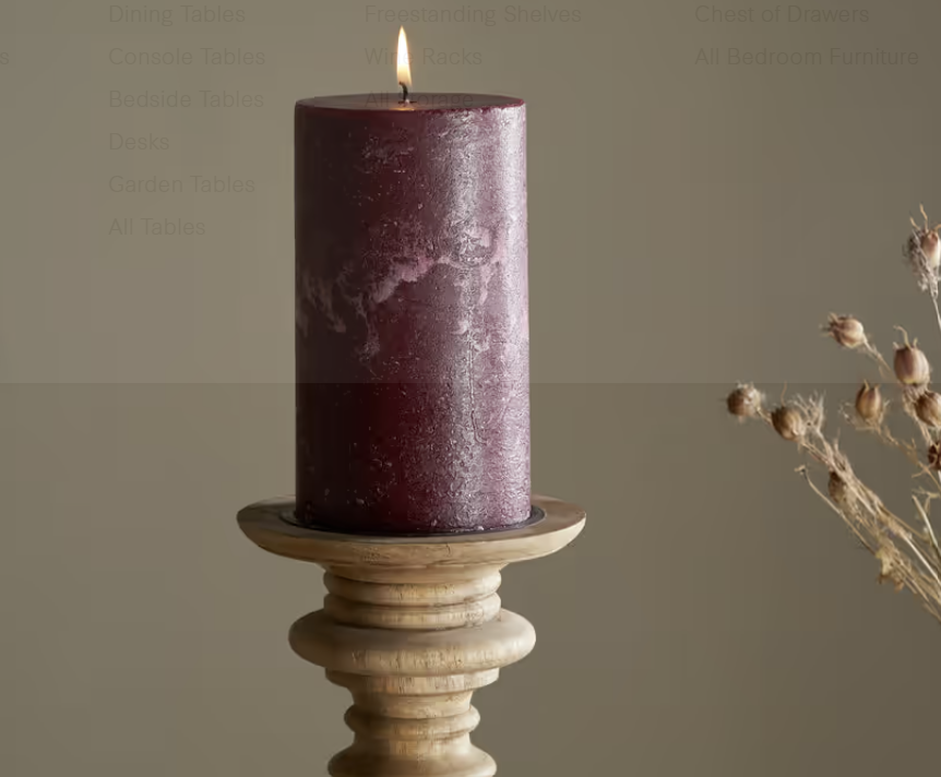 Nkuku Rustic Soy Blend Pillar Candle