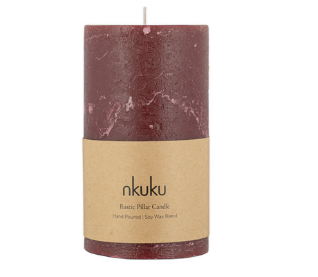 Nkuku Rustic Soy Blend Pillar Candle