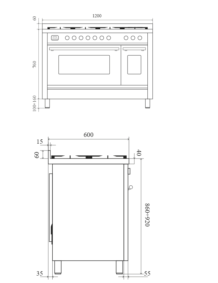 Ilve Roma 120cm Cooker