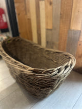 Buff Willow Rope Handle Basket